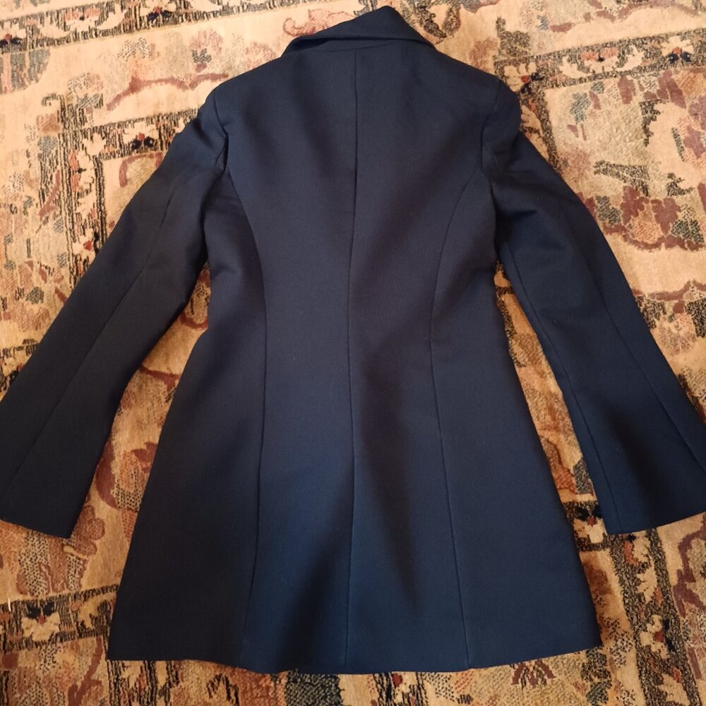 ZARA WOMAN Wool Double Breasted Thigh Length Peacoat XS - Picture 6 of 16